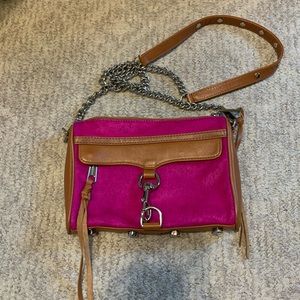 Rebecca Minkoff Mini M.A.C Hot Pink Calf Hair